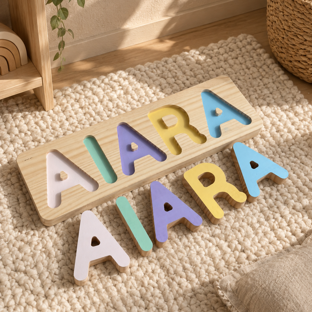 Puzzle madera nombre personalizado