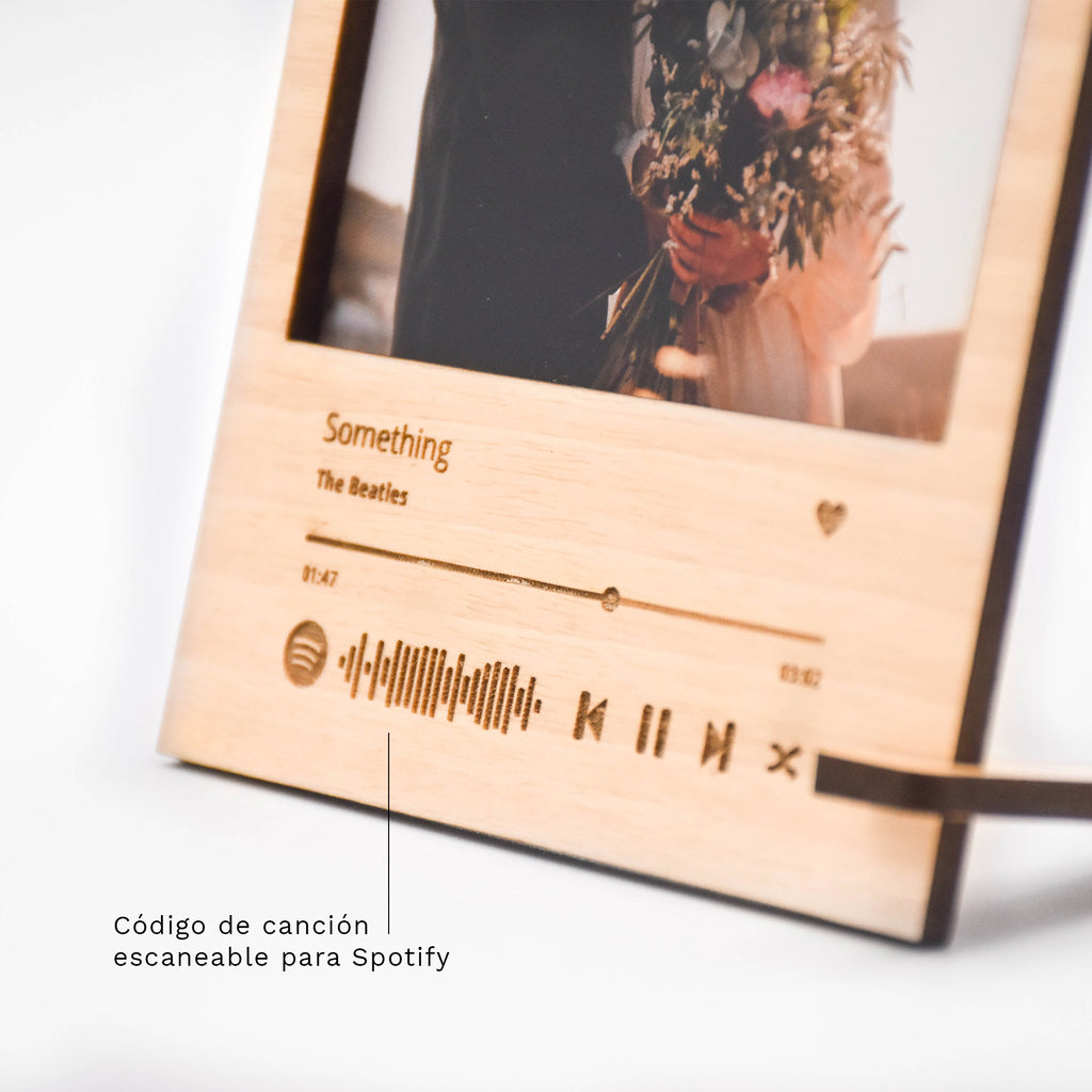 Portafoto de madera personalizado Spotify